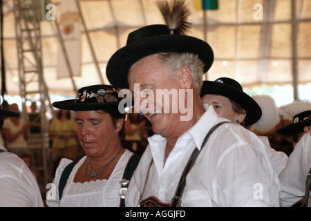 Dancers at German Alps Festival at Hunter Mountain NY Stock Photo