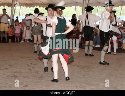 Dancers at German Alps Festival at Hunter Mountain NY Stock Photo