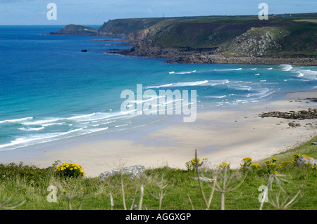 Beach at Zennor near Land's End, Cornwall, England Stock Photo ...