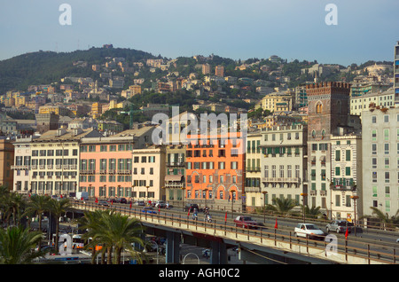 Harbour area, Genoa (Genova), Italy Stock Photo