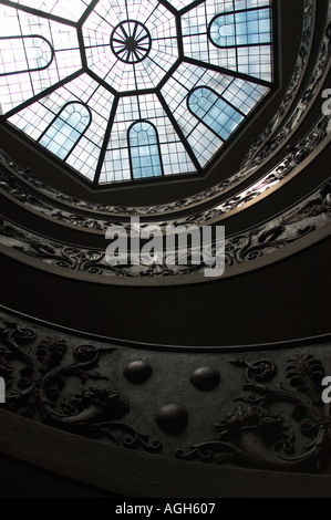 The Spiral Staircase at The Vatican Museums Rome Italy Stock Photo