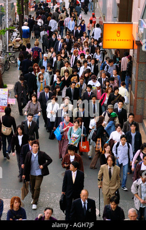 rush hour in Shinjuku, Tokyo, Japan Stock Photo
