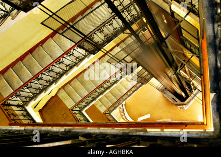 old-fashioned elevator, Rome, Italy Stock Photo