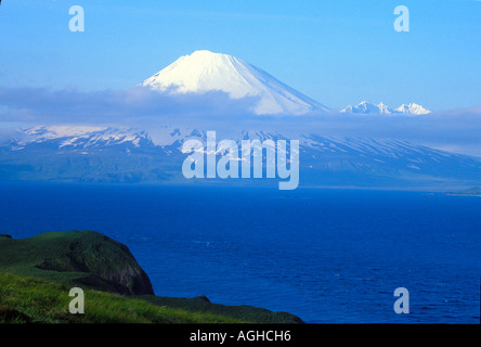 USA Alaska Aleutian Islands Umnak Island Bering Sea Vsevidof Volcanic ...