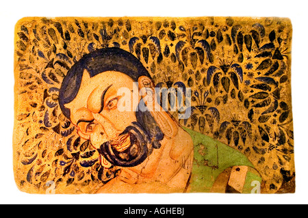 Portrait of a Malla Prince The Kizil Caves China 6th 7th cent Stock Photo