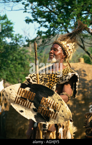South Africa Simunye Zulu Chief Stock Photo