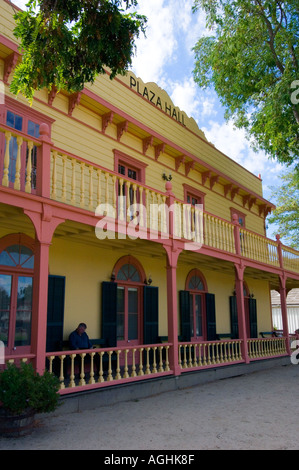 USA CALIFORNIA San Juan Bautista, site of Largest Mission, built 1797, Historic building on mission plaza Stock Photo