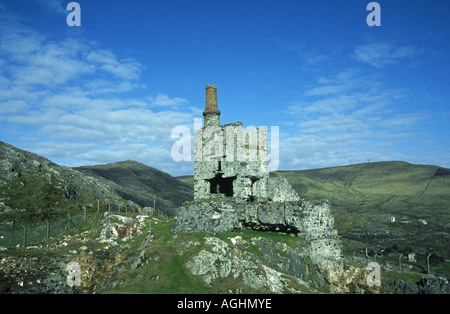 Unique Mountain Mine Man Engine House Ruins, Beara Peninsula, Allihies, County Cork, Ireland, Europe Stock Photo