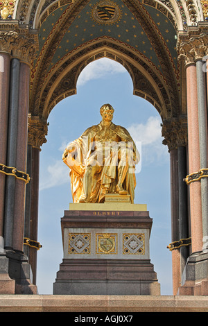 Prince Albert on his pavillioned throne in the Albert Memorial London Stock Photo