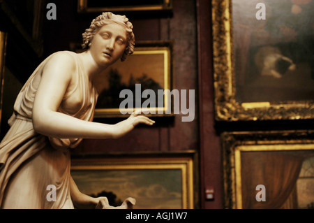 Statue of Arethusa by John Edward Carew 1785 1868 in the North Gallery at Petworth House Stock Photo