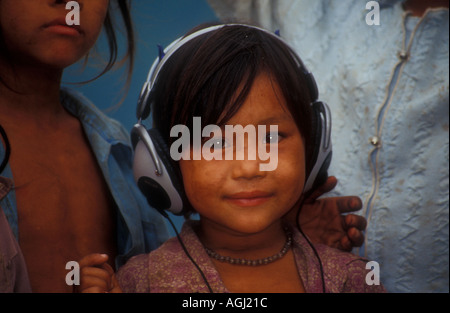 Nepali girl Sunkosi river interior of Nepal Asia Stock Photo - Alamy