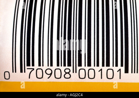 Barcode close up Stock Photo