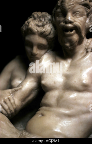 Roman Satyr and Maenad in the North Gallery at Petworth House Stock Photo