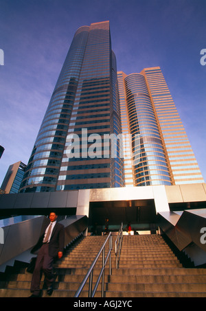 office worker in Central Business District Hong Kong China Stock Photo