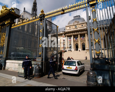 Palais de Justice gate entrance Paris France Stock Photo