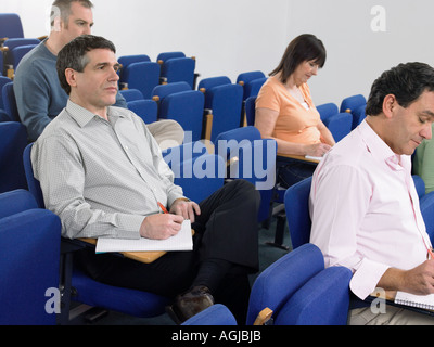 Mature students in a lecture Stock Photo