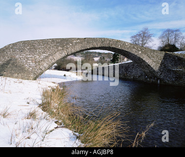 Old bridge above gala water stow scotland Stock Photo