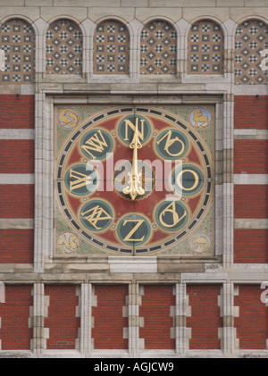 Ornate wind direction indicator on Central Centraal Station Amsterdam Stock Photo