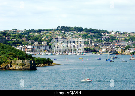 Kinsale Harbour in County Cork, Ireland. Summer. Site of the Battle of Kinsale. Stock Photo