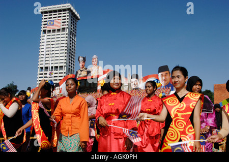 Malaysia s 50th Independence Day parade at the Merdeka Square in Kuala Lumpur Malaysia 31 August 3007 Stock Photo