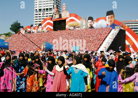 Malaysia s 50th Independence Day parade at the Merdeka Square in Kuala Lumpur Malaysia 31 August 3007 Stock Photo