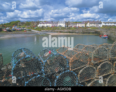 Lobster Creels at Craster Harbour Northumberland Stock Photo