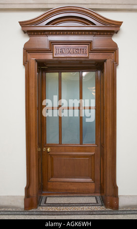 Headmaster Office Door sign Stock Photo