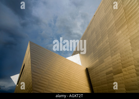 Denver. Exterior detail of the Frederic C. Hamilton building of the Denver Art Museum by architect Daniel Libeskind Stock Photo