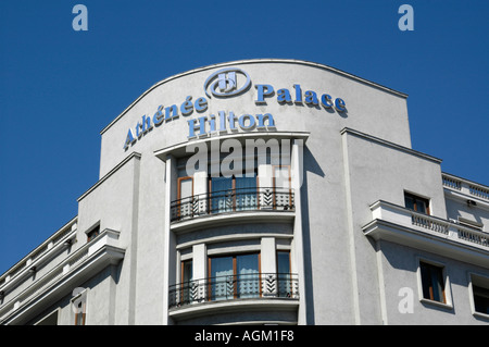 Bucuresti, Cala Victoriei, Athenee Palace Hilton Hotel Stock Photo