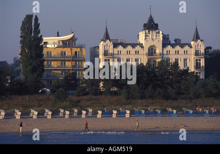 Palace Hotel, Zinnowitz, Usedom Island, Mecklenburg Western Pomerania, Germany Stock Photo