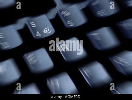 PC Keyboard Detail Zoom in on Star Key Red Stock Photo - Alamy