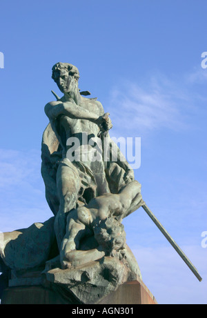 statue on Ponte Umberto 1 bridge over river Po Turin Italy Stock Photo ...