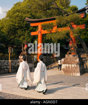 Fushimi Inari Taisha Shinto Temple in Kyoto in Japan Stock Photo