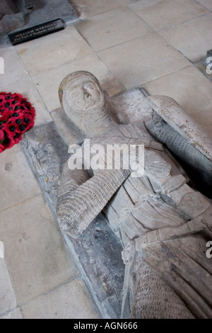 Tomb effigy in the Temple church City of London England GB UK Stock Photo