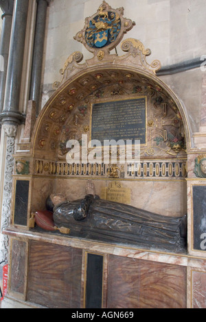 Tomb effigy in the Temple church City of London England GB UK Stock Photo