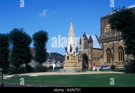 The Lord Digby Memorial outside the Abbey in Sherborne Dorset Stock Photo