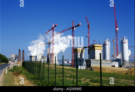 Coal-fired power station under construction, Neurath, North Rhine-Westphalia, Germany. Stock Photo