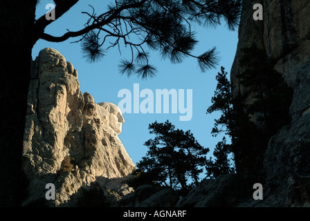 President George Washington at Mount Rushmore National Memorial National Park Service Stock Photo