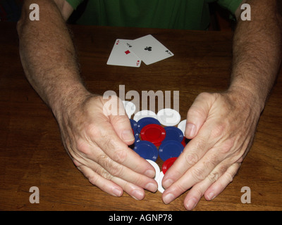 Winning the pot Stock Photo