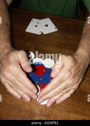 Winning the pot Stock Photo