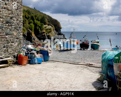 cadgwith harbour and bay fishing village and port cornwall england uk Stock Photo