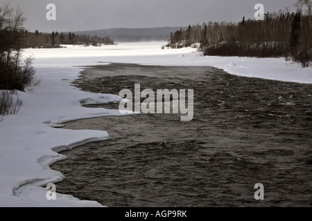 Otter Rapids on the Churchill River Stock Photo