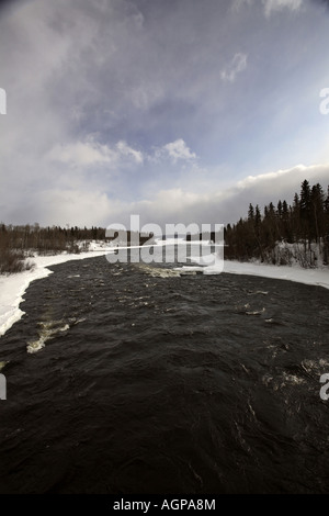 Otter Rapids on the Churchill River Stock Photo