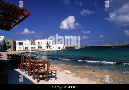 Griechenland, Kykladen, Paros, Naoussa, Blick über den Strand Agios ...