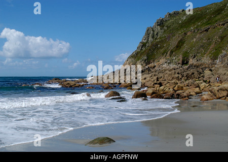 Porth Nanven beach Cot Valley Nr St Just Cornwall England Stock Photo