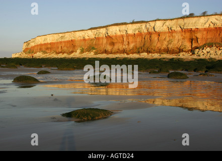 Late afternoon sun on the cliffs at Hunstanton in Norfolk England UK Stock Photo