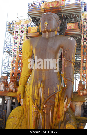 VMM79996 Mastabhishek Bahubali Statue Sravanbelagola Banglore Karnataka India Stock Photo
