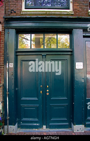 Front door of the Anne Frank House in Amsterdam Netherlands Stock Photo