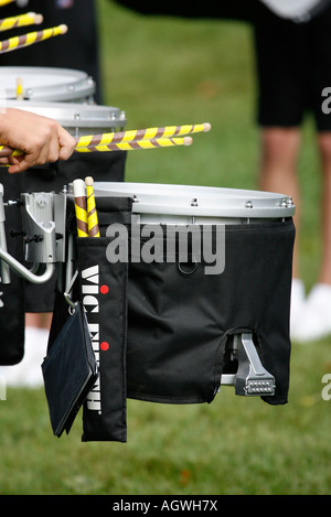 Close up of the snare drum in a high school marching band. Stock Photo