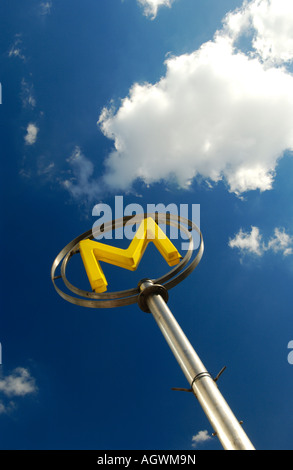 Metro Sign Paris France Stock Photo